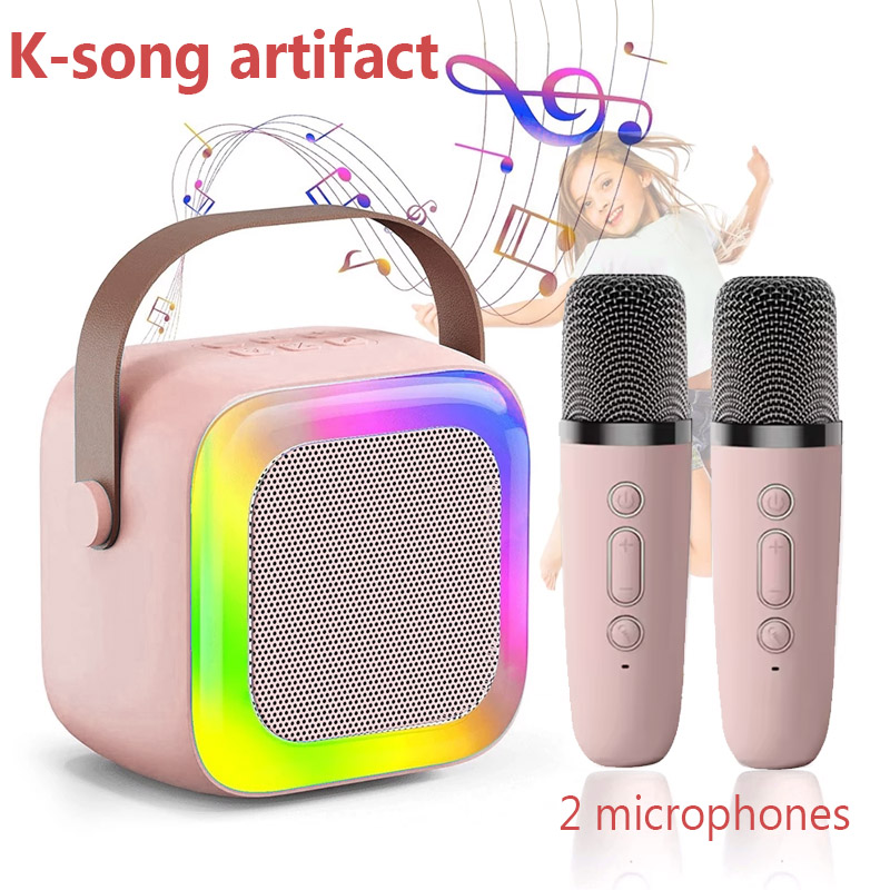 Shure Mic Sm58 - ใหม่ร้อน K12 ลำโพงบลูทูธแบบพกพาโฮม คิวท์คาราโอเกะมินิไร้สายพร้อมไมโครโฟน K เพลงเครื่องร้องเพลงสำหรับครอบครัว