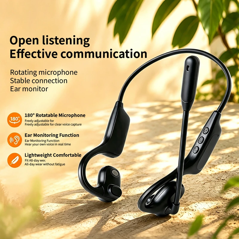 Shure Mic Sm58 - หูฟังไร้สายแบบเปิดหู ไมโครโฟนหมุนได้ ระบบส่งเสียงกลับแบบเรียลไทม์ รองรับการ์ด TF เล่นได้นาน