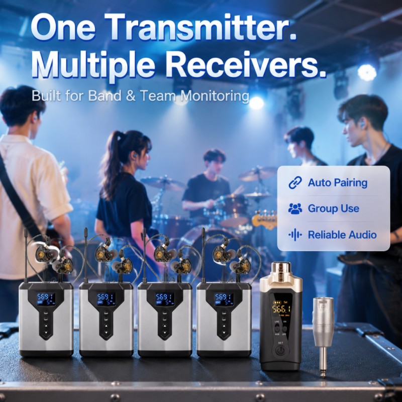 ระบบ IEM ไร้สาย 1 เครื่องส่ง 4 - In Ear Monitor Iem บทวิจารณ์และราคา