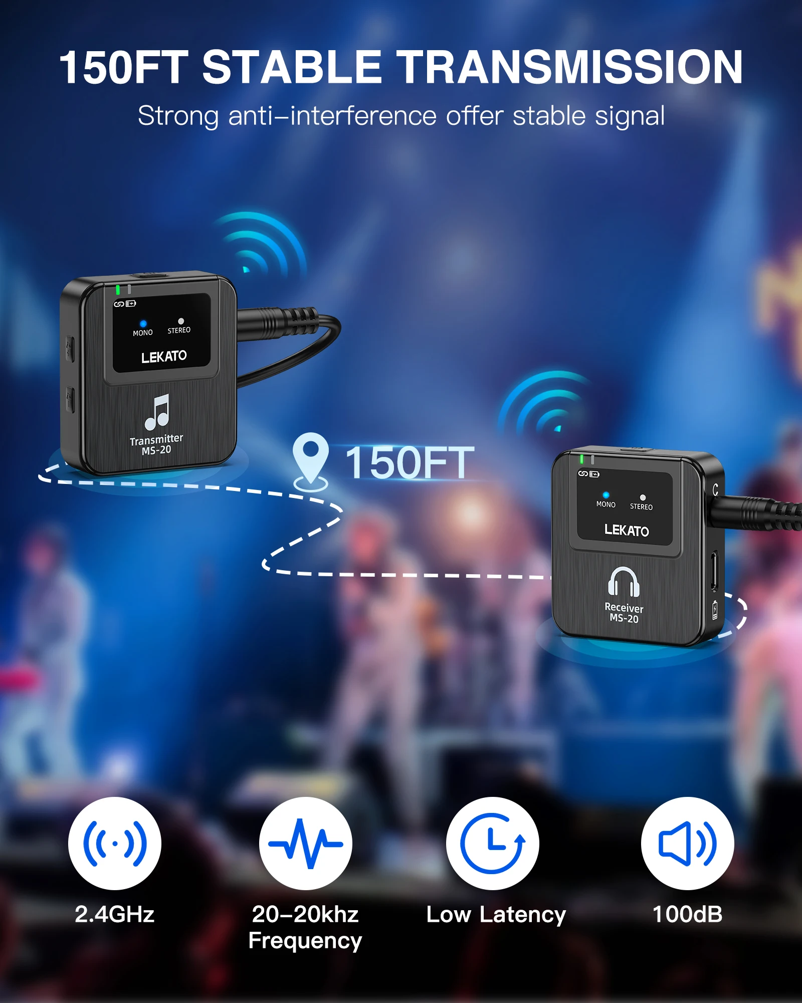 ระบบมอนิเตอร์ไร้สายในหู Lekato - In Ear Monitor Iem บทวิจารณ์และราคา