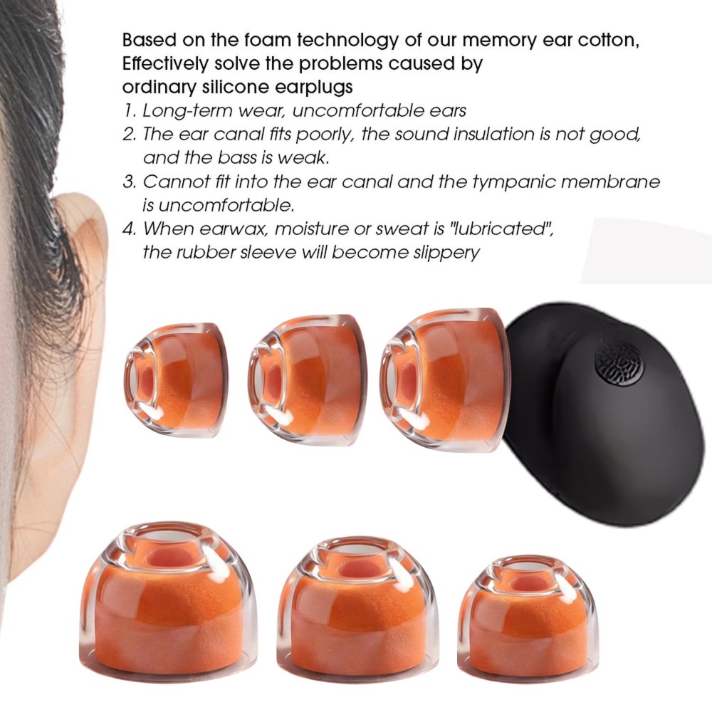 S/M/L ซิลิโคน+เมมโมรี่โฟม หูฟั - Earphone Foam Tip บทวิจารณ์และราคา