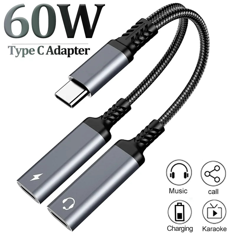 อะแดปเตอร์ OTG 2 in 1 USB-C แย - Earphone Splitter Jack บทวิจารณ์และราคา